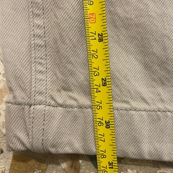 Abercrombie & Fitch L Tan Denim Utility Jumpsuit | Wide Leg Belt Cargo NWT $150 - Picture 10 of 11